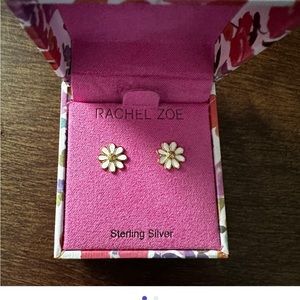 Rachel Zoe Sterling Solver Flower Earrings